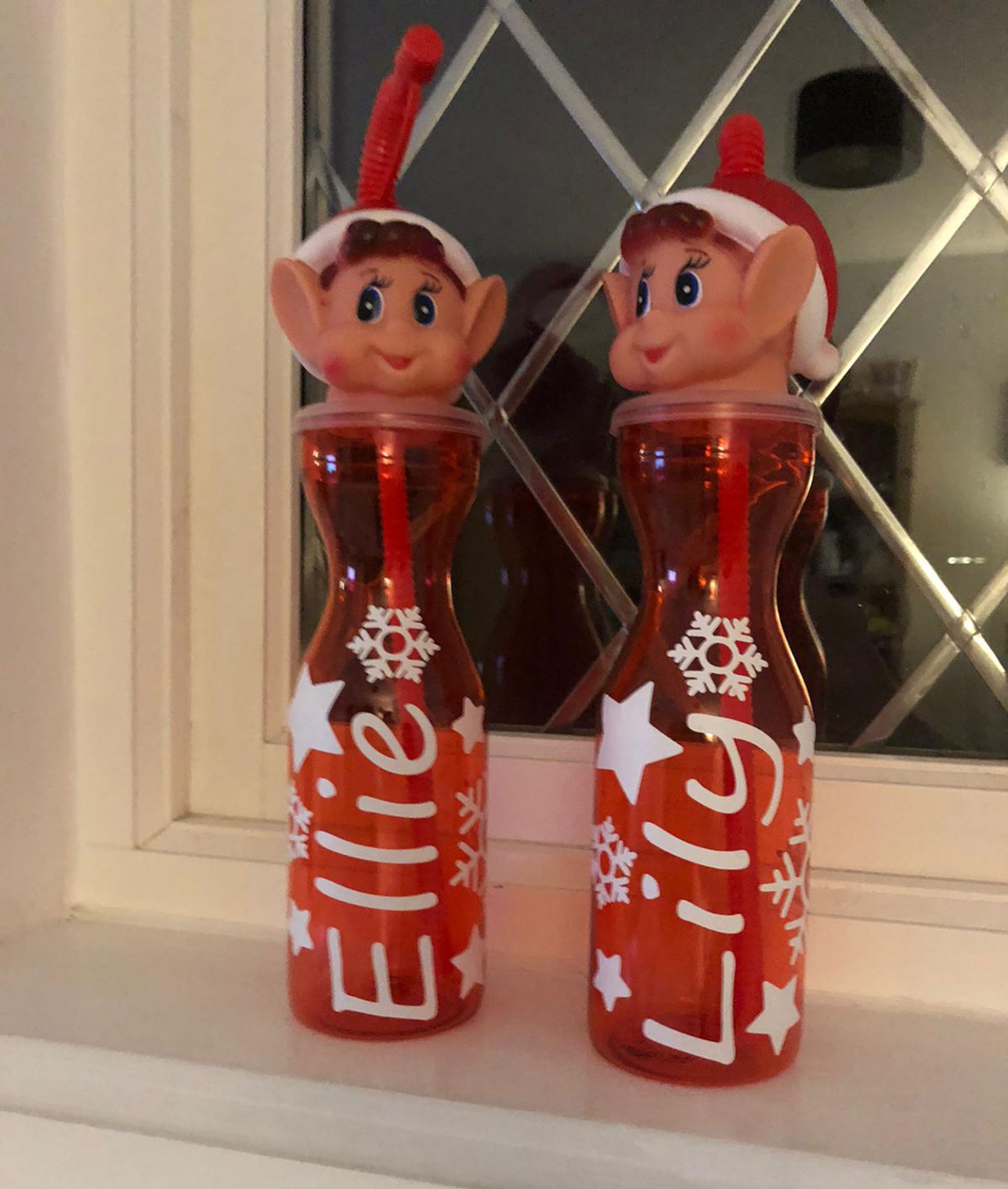 Personalised Christmas Elf Drinking Bottle — The Lemon Tree Printers